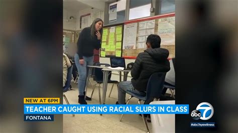 Apr 6, 2023 · Fontana Unified School District officials are investigating an incident captured on video of a teacher at Sequoia Middle School repeatedly using a racial slur in an exchange with a student. 